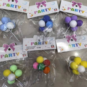 Multicolored cake decorations