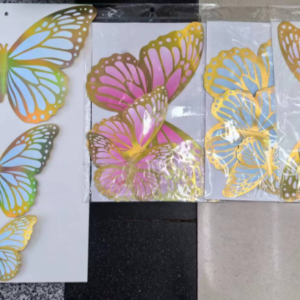 Three-color gold-plated large butterfly