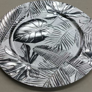 Gold and silver leaf electroplated plate, 33*1.5 cm