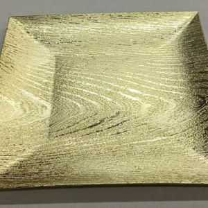 Wood-grain electroplated square plate, 30*30*2 cm