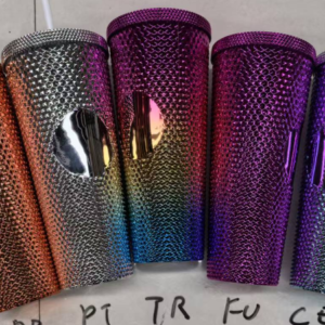(5-color blend) Galvanized straw cup, 10 pieces x 22.7 cm
