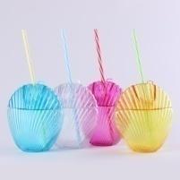 Scallop straw cup (four-color mix)