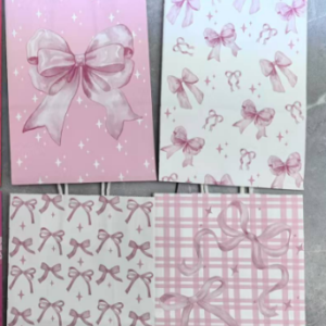 4 small paper bags in butterfly shape