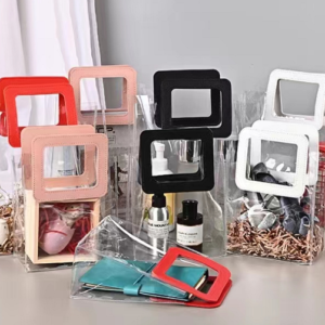 Round handle PVC transparent bag (small)