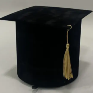 Black velvet cloth doctor's hat gift box
