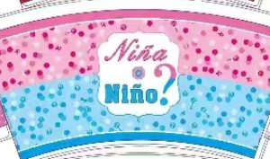 Spanish-language boys 'and girls' paper cups
