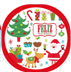 7-inch Christmas paper plate