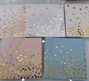 Gold-embossed dot tissue paper