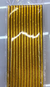 Gold foil straw (golden color)