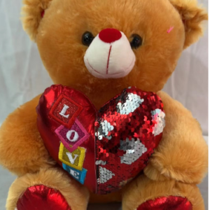 30cm heart-shaped bear (4 mixed designs available)