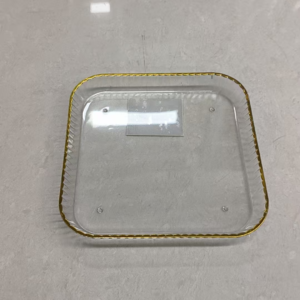 PET transparent disk with border, dimensions 15.2*1.5 cm