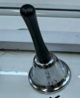 6.5 cm hand-cranked bell, silver