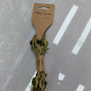 3 meters of green leaf rope made of hemp