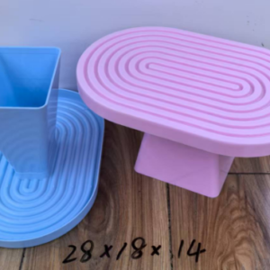 Elliptical dessert table (light blue AZUL)