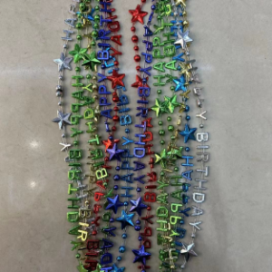 Solid-colored bead necklace (whistle)