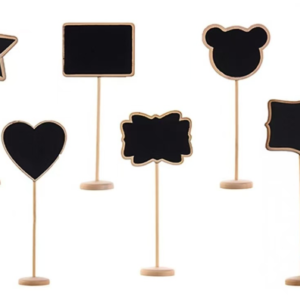Small trumpet stand with blackboard