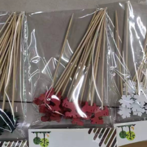 Five types of bamboo skewers for Christmas