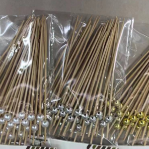 Beady bamboo skewers