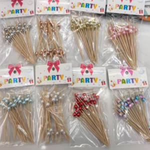 Mixed-color bamboo skewers
